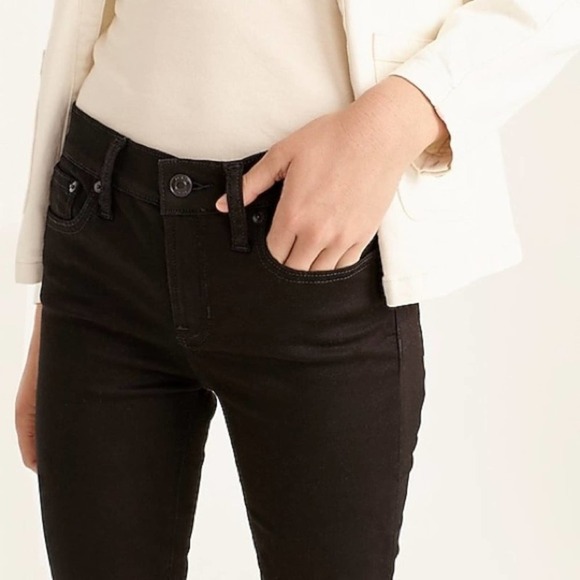 J. Crew 8" stretchy toothpick jean in true black size 24 - Picture 2 of 8